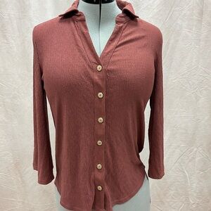 Fred David Women's Button-Down Top in Rust